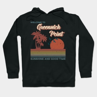 Greenwich Beach - Greenwich Beach Retro Sunset Hoodie